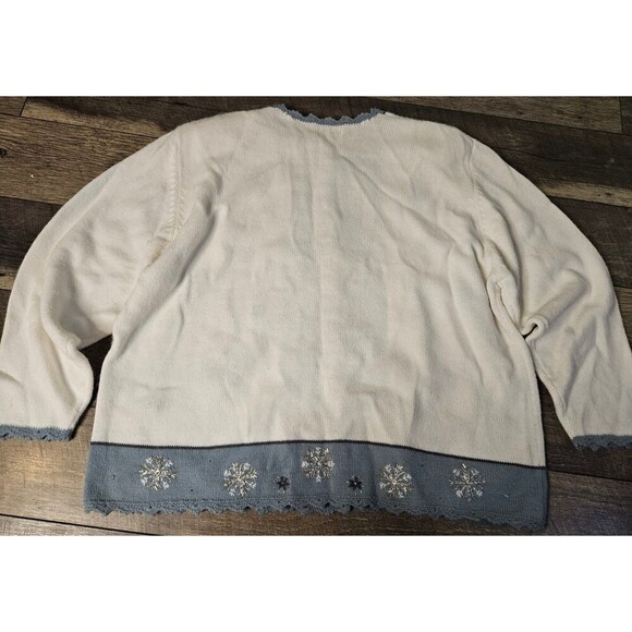 Koret Snowflake Winter Beaded Sweater 2x - Picture 7 of 9